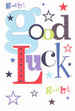 This vibrant good luck card captures the supportive heart of Purfleet, where encouragement is as colourful and uplifting as a fresh bouquet ready for delivery. The words 'Good Luck' curve and stretch in a lively mix of pastel blue, upbeat reds, moss greens, and deep violets-each letter feeling thoughtfully selected, like flowers chosen at their peak from a local market. The crisp white background acts as a stage for navy, lilac, and soft lime stars, scattered with joyful spontaneity reminiscent of a clear Essex night filled with possibility. There's a palpable smoothness to the card-firm yet inviting, its texture calling to mind the quality feel of handcrafted stationery. Pressed into a friend's palm before a move, a new job, or their first day at a Purfleet school, this card carries hope and gentle pride, as if imbued with a friend's belief and the quiet magic found in every thoughtful gesture that defines our riverside town.